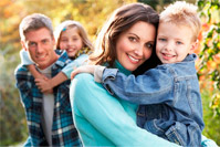 family posing together